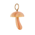 Magic Mushroom Charm carved from Apricot Conch Shell